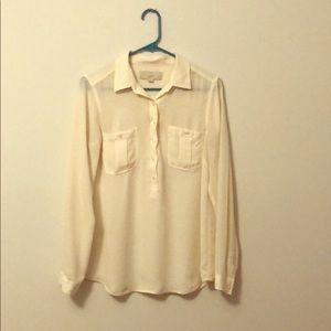 Long sleeve cream blouse